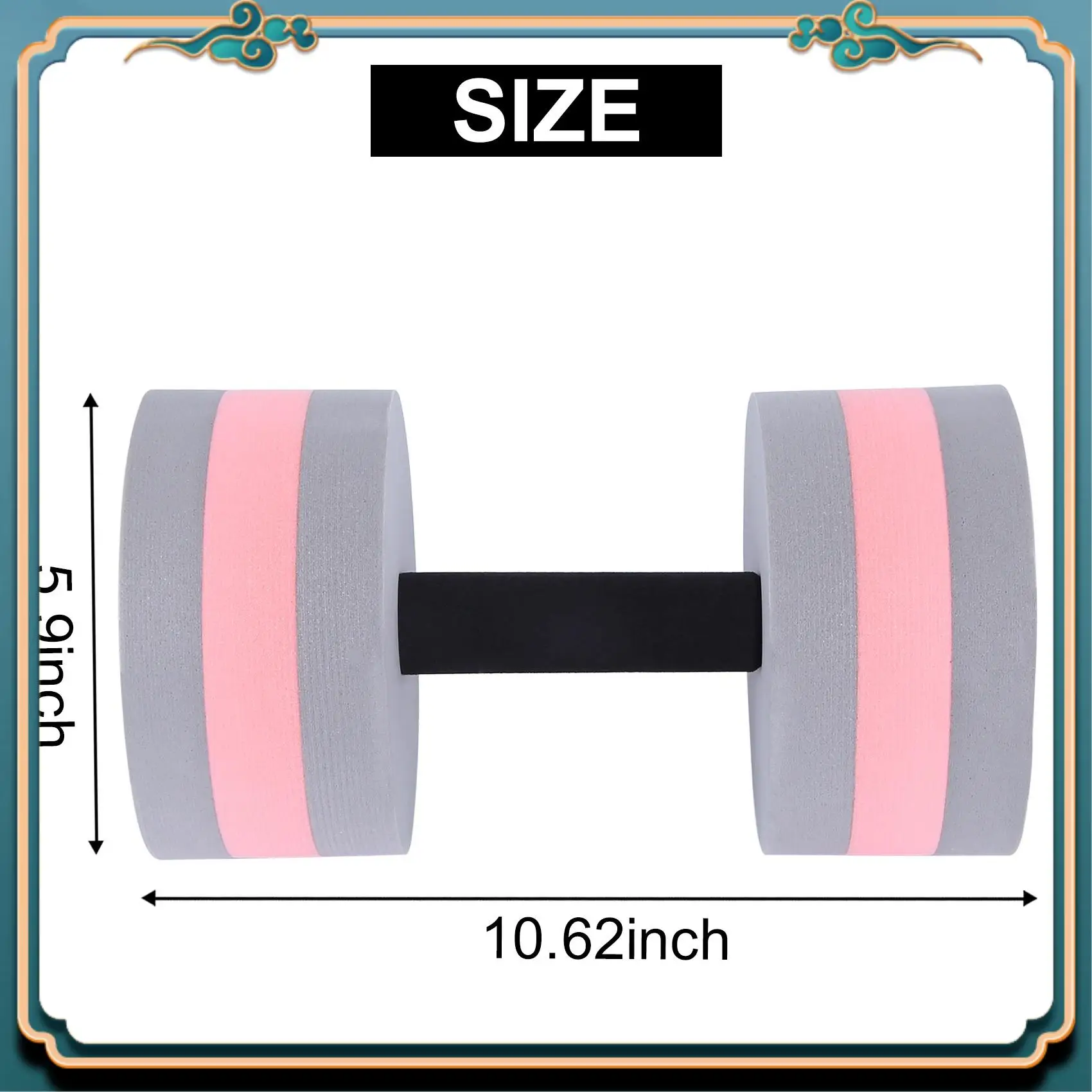 

Latest 2 Pcs Aerobic Exercise Foam Dumbbell Pool Resistance, Water Fitness Barbell Handlebar Exercise Equipment To Lose Weight