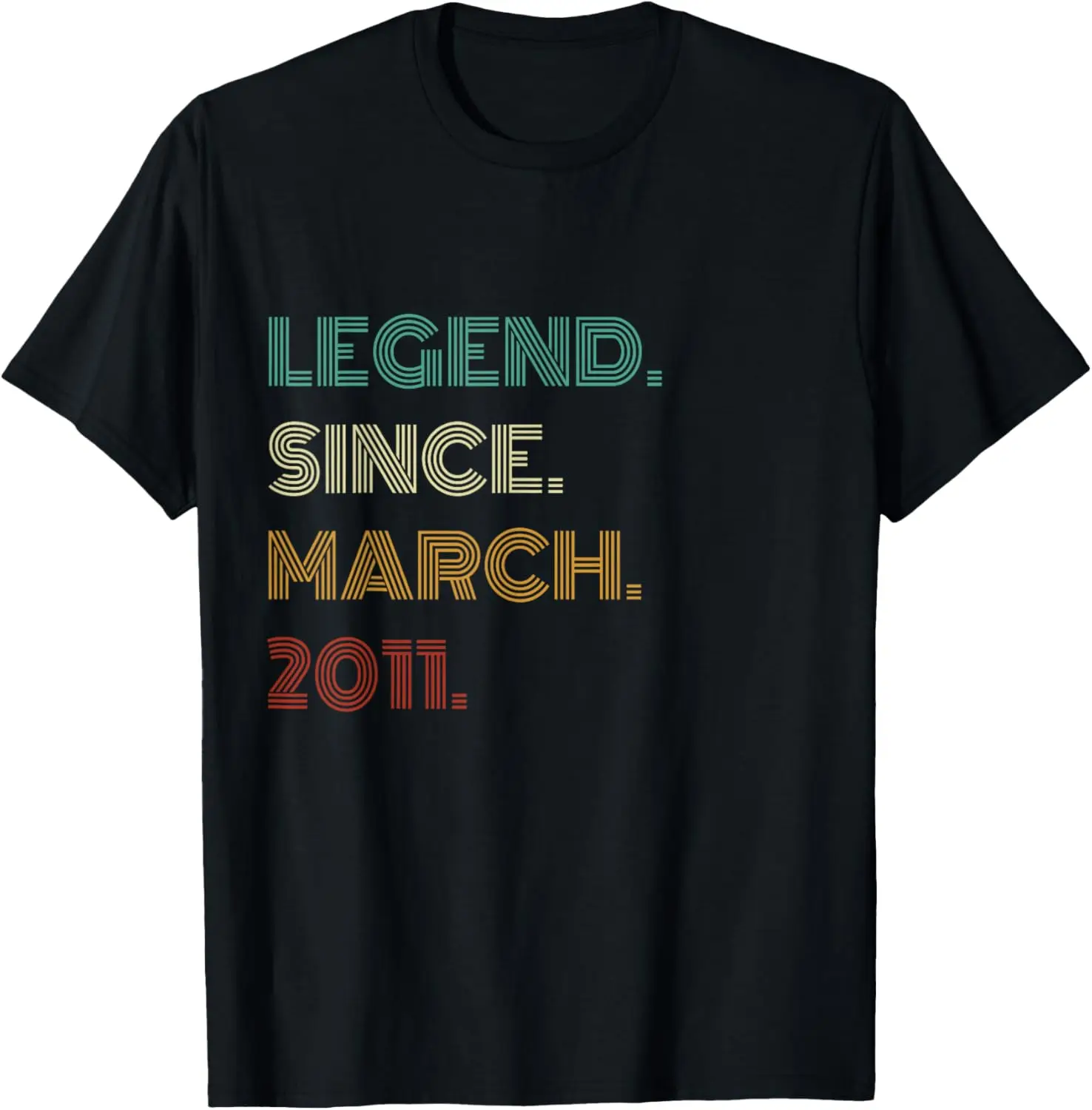 

13 Years Old Legend Since March 2011 13th Birthday T-Shirt