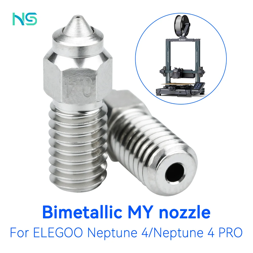 

Haldis 3D Upgrade Bimetallic MY Nozzle High Temperature High Quality 500°C 0.4/0.6MM for ELEGO Neptune 4 &4 Pro 3d Printer