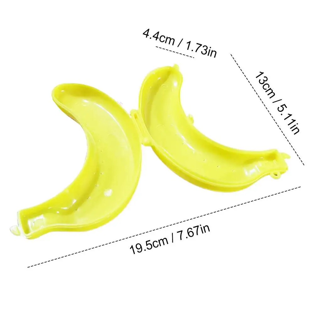 Cheap Banana Trip Outdoor Box Cute Banana Protector Case Container Trip Outdoor Lunch Fruit Box Storage Candy Snacks Holder 1PC