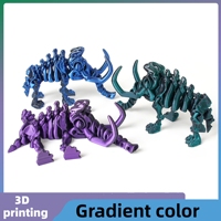 3D Printed Dragon Glow In the Dark Simulation Sculpture Flexible Movable Dragon Model Home Office Desktop Ornaments Kids Gifts