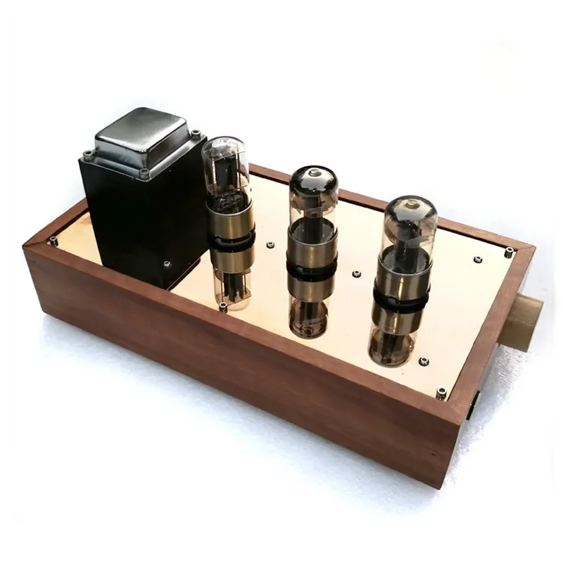 6N8P 6SN7 tube preamplifier 6Z5P bile rectifier, solid wood box hifi front bile preamp, frequency response: 10HZ-100KHZ