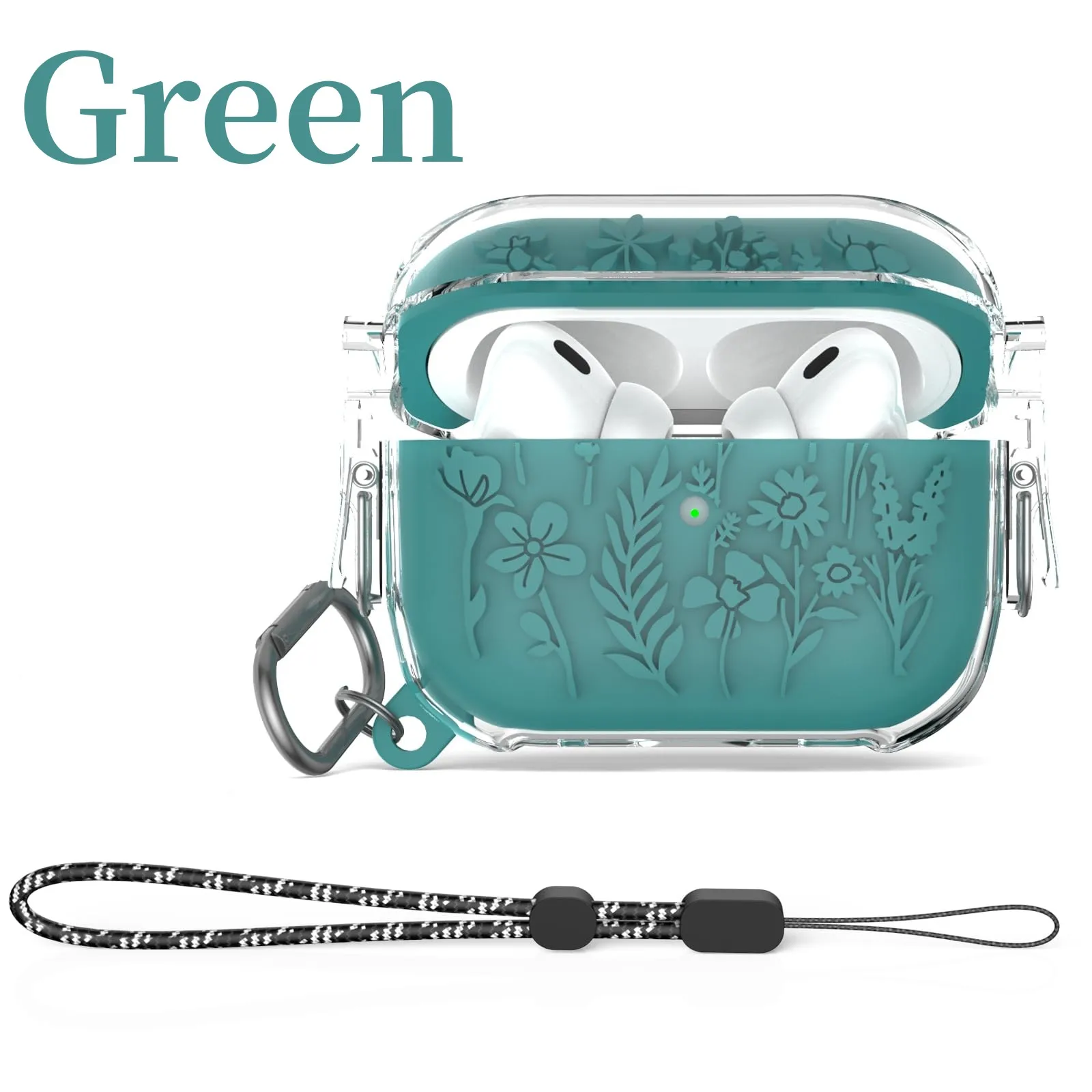 เคสลายสีม่วงสำหรับ Apple airpods ฝาครอบ Pro2เคสหูฟัง airpods Pro เคสป้องกันสำหรับ Air pods Pro พร้อมพวงกุญแจ