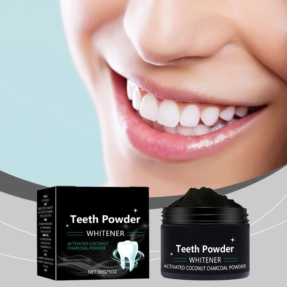 

Activated Charcoal Teeth Whitening Powder Natural Mint Stain Remover Deep Cleaning Fresh Breath For Daily Oral Care Tooth Powder