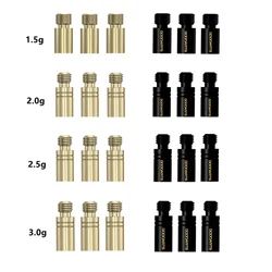 Adicionar Ferramenta de Acentuador, Rosca 2BA, Acessórios, 1,5g, 2g, 2,5g, 3g, 3g, 3g, 3pcs