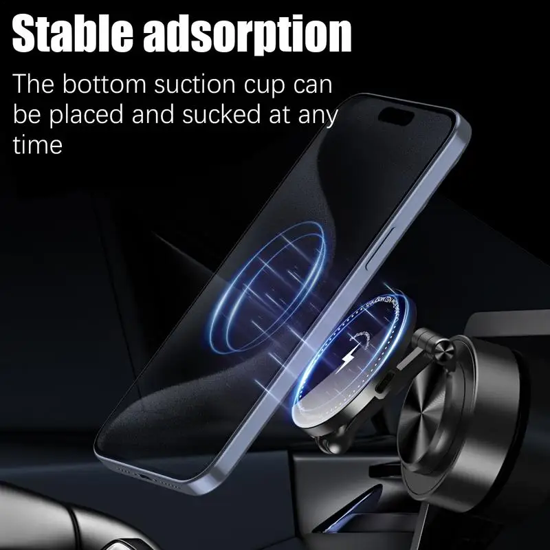 Автомобильное крепление для телефона, магнитное крепление для мобильного телефона, вращение на 360°, лобовое стекло, поддержка мобильного телефона, вентиляционное отверстие, подставка на присоске для
