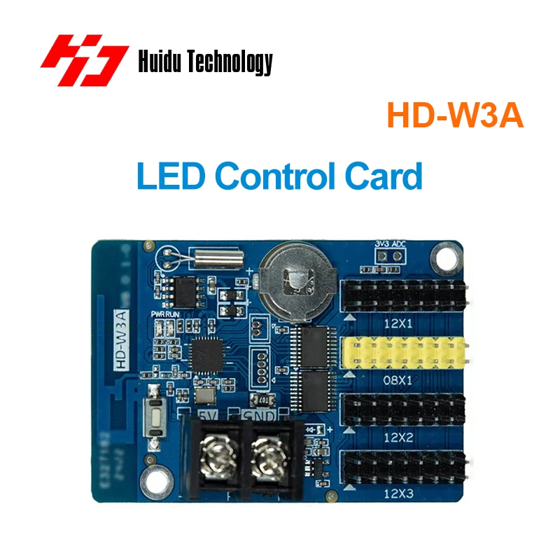 Karta sterująca WiFi LED Huidu Single Dual Color HD W2 W3A W4A do listew nad drzwiami, ekranów sklepowych — zdjęcie produktu 2