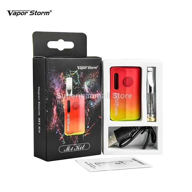 Original Electronic Cigarette Storm M1 Kit, 800mAh Caixa de Bateria, Mod 12mm Tanque, Cartucho de Óleo Grosso, 0.5ml Vape Mod Kits em estoque