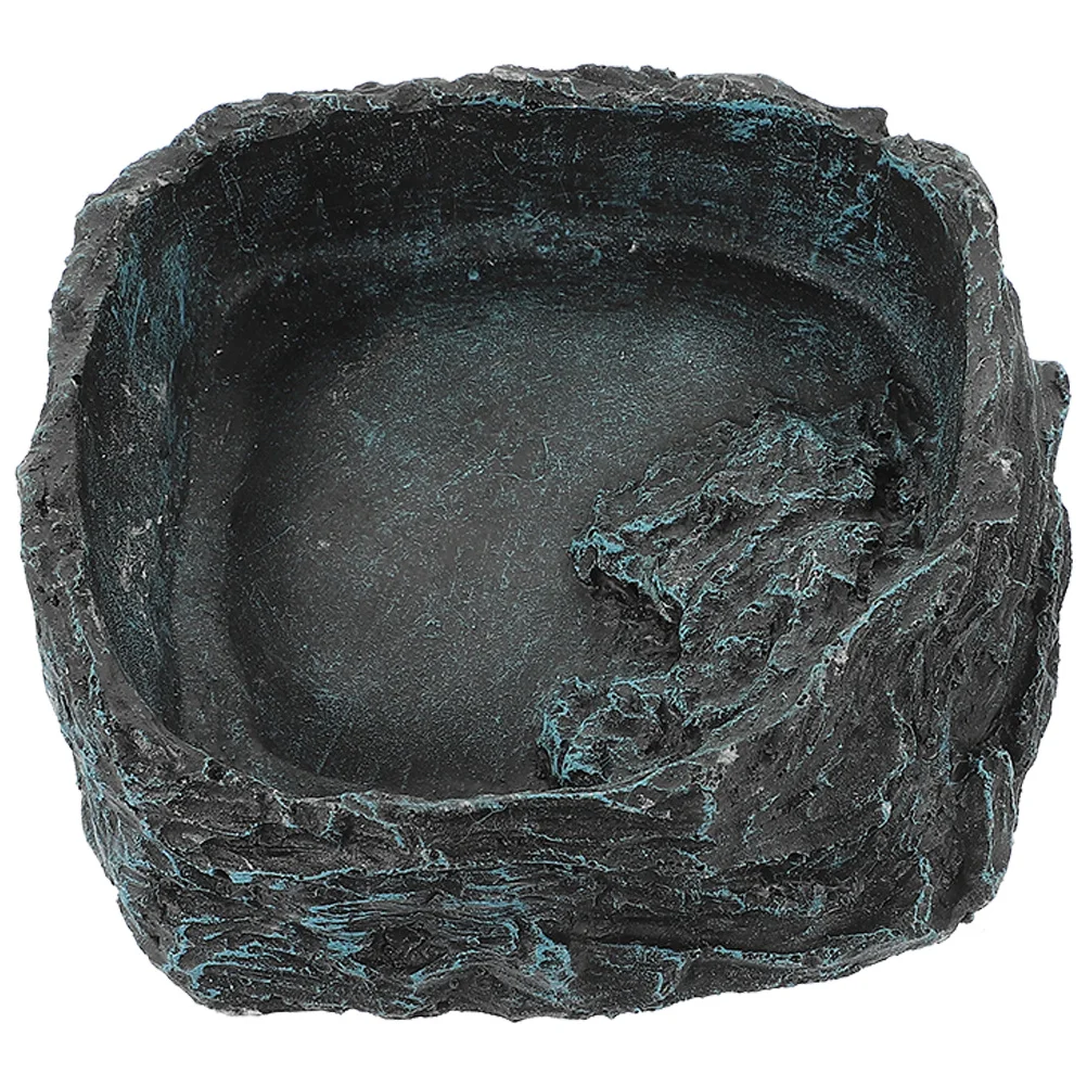 

Reptile Water Bowl Resin Feeding Dish Wear-Resistant Food Tray for Small Reptiles Hedgehogs Birds Parrots Reptile Water Dish