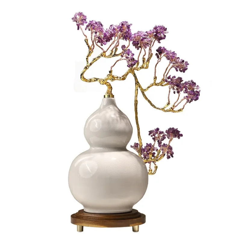 Ziqi Donglai ceramic gourd ornament high-end living room Chinese TV cabinet wine cabinet decoration housewarming gift