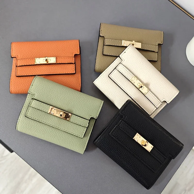 محفظة ريترو للنساء ذات سعة كبيرة ومتعددة البطاقات للتجارة الخارجية متعددة الوظائف وثلاثة أضعاف حقيبة محمولة باليد Billetera