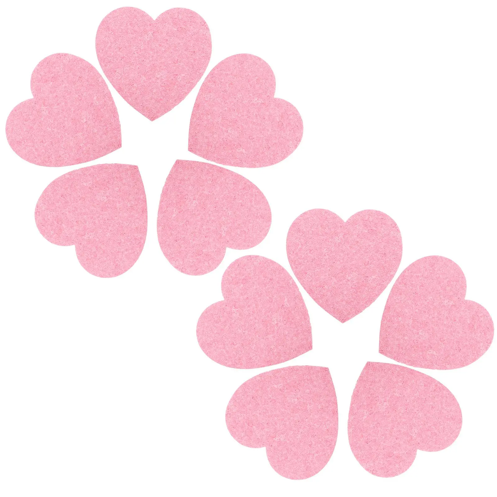 

10pcs Pink Heart Shaped Facial Cleansing Sponges Compressed for Deep Exfoliation Soft Wood Pulp Cotton Face Wash Travel Skincare