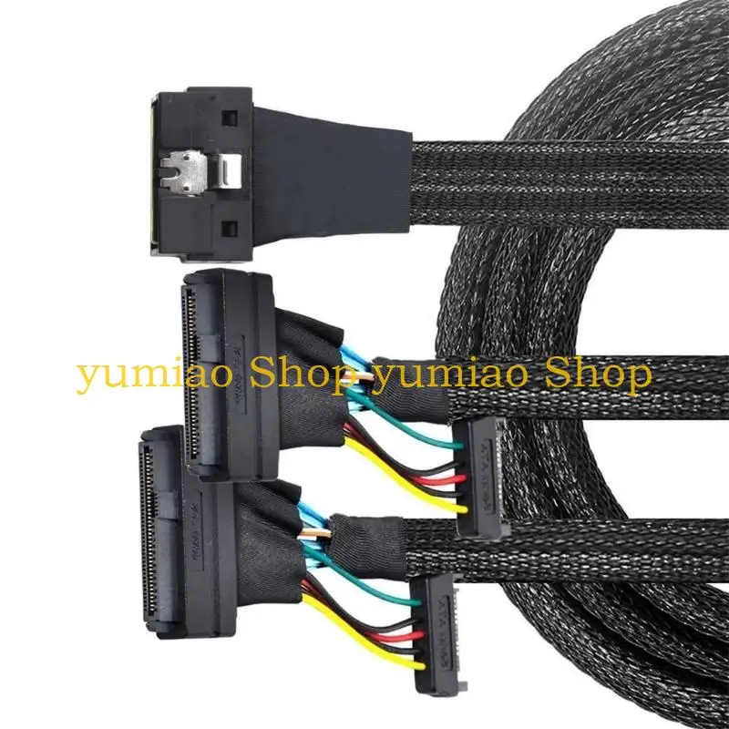 

587B SFF 8654 8I to 2x SFF 8639 Adapter with 15P SATAs Power for Motherboards