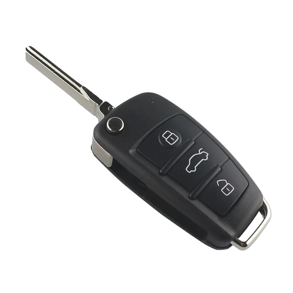 Per Audi Q7 B7 Q3 A3 TT A2 A8 A6 A6L A4 S5 C5 C6 B6 Sostituzione Chiave A Distanza Dell'automobile Borsette 3 Pulsante Pieghevole Chiave Dell'automobile caso
