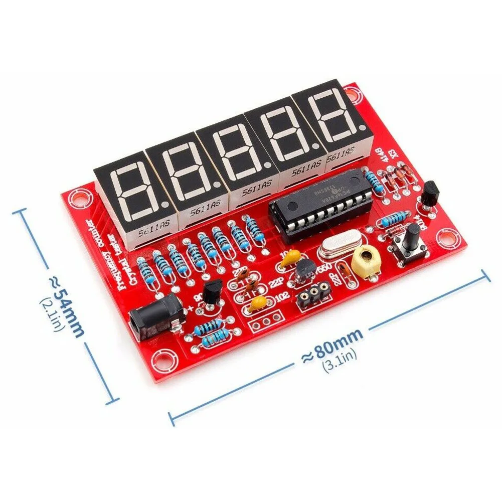 1Hz-50MHz For Crystal Oscillator Frequency Counter Meter Tester DIY Kit With LED Display For Microcontroller Radio Transceiver