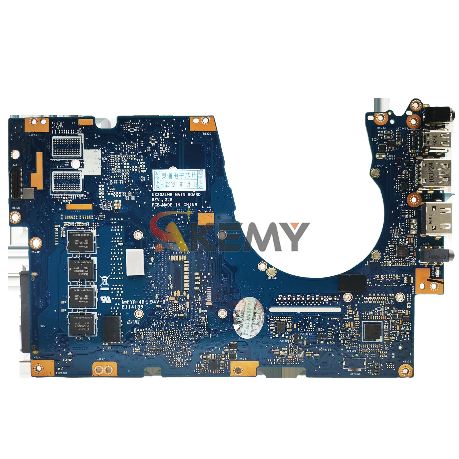 UX303LA Laptop Motherboard For ASUS ZenBook UX303LB U303L BX303L UX303L U3000 UX303LNB UX303LN UX303LA Mainboard W/ I3 I5 I7 CPU