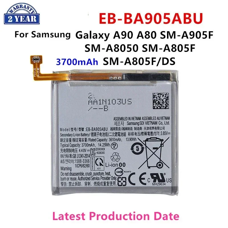 Brand New EB-BA905ABU 3700mAh Battery For Samsung Galaxy A90 A80 SM-A905F SM-A8050 SM-A805F SM-A805F/DS Batteries+Tools