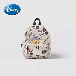 2025 MINISO Disney Backpack Girls Backpack Mickey Mouse Print Girls Travel Storage Fashion Cartoon Baby Mini Backpack