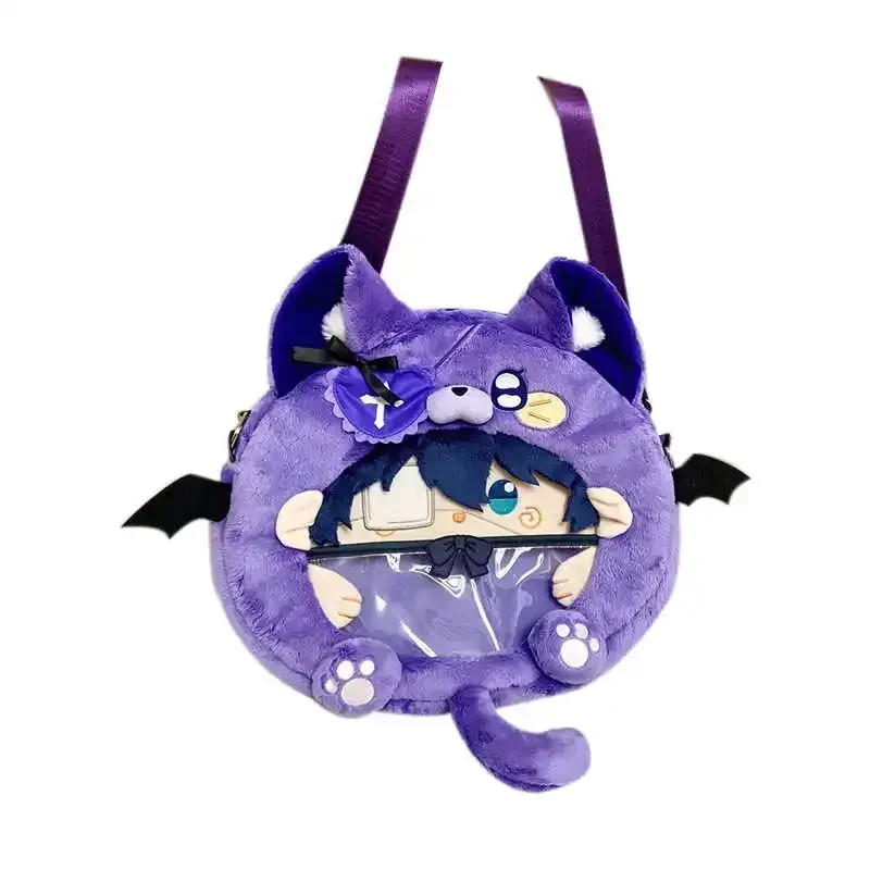 Anime Takanashi Rikka Plush Bag Shoulder Bag Cosplay Backpack Lolita Girls Daily Casual Purple Crossbody Messenger Bag Itabag