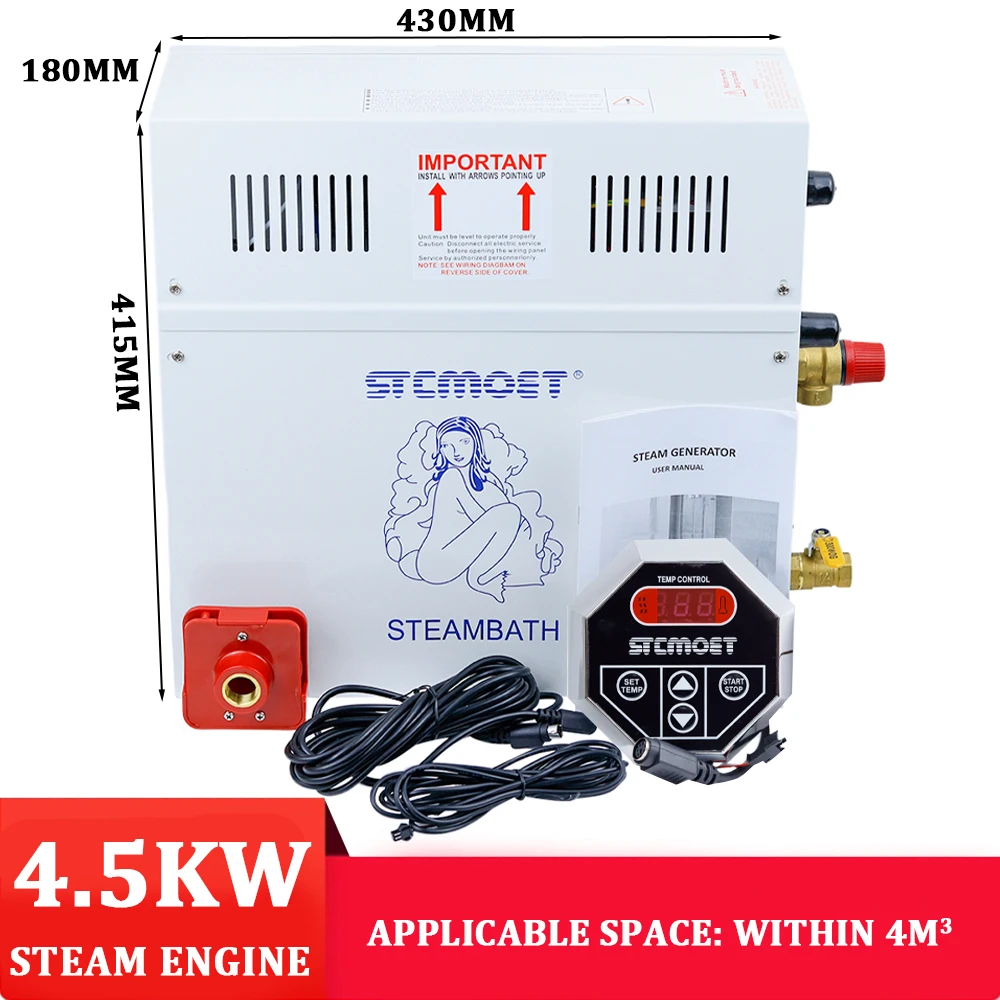 3KW/4.5KW Sauna-Dampfgenerator für Zuhause, Nassdampf-Ofen, Kommerzielle Sauna-Ausrüstung mit Digitalsteuerung – Detail 3
