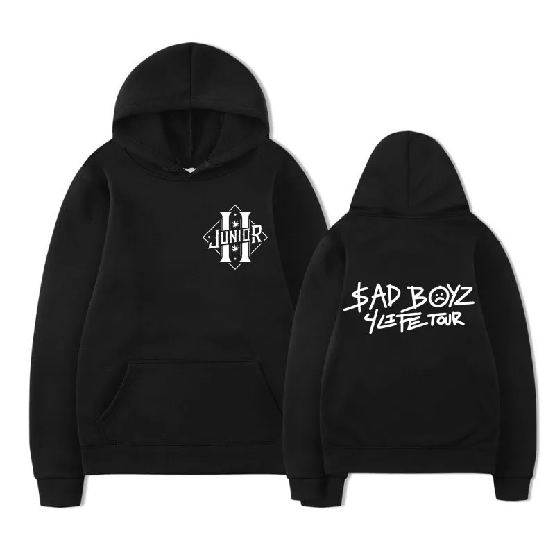 

Singer Junior H Sad Boyz Graphic Printed Hoodie Mens Clothes Fashion Hip Hop Sweatshirts Vintage Gothic Harajuku Hooded Pullover