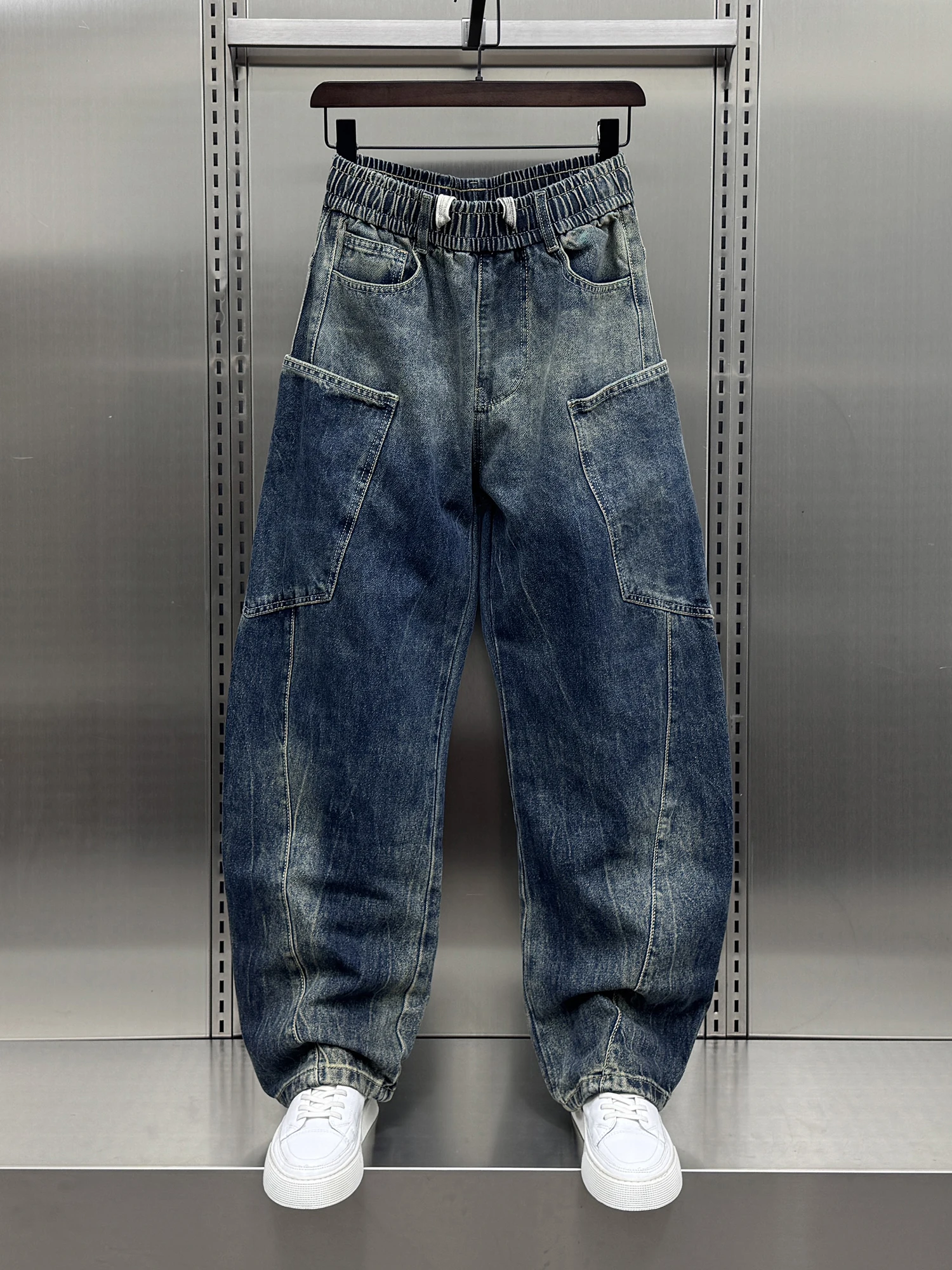 

Loose Straight Leg Men's Jeans Casual Workwear Wide Leg Pants Autumn 2025 New Design Dyeing Process Youth Popular Style