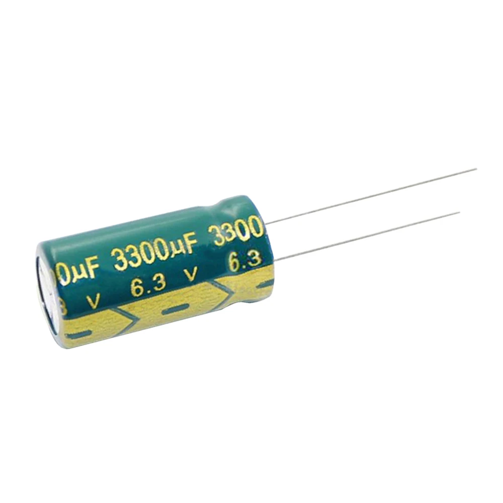 6pcs 6.3V3300UF 10*20 3300UF 6.3V Low ESR/Impedance high frequency aluminum electrolytic capacitor size 10*20MM 3300UF 6.3V 20%