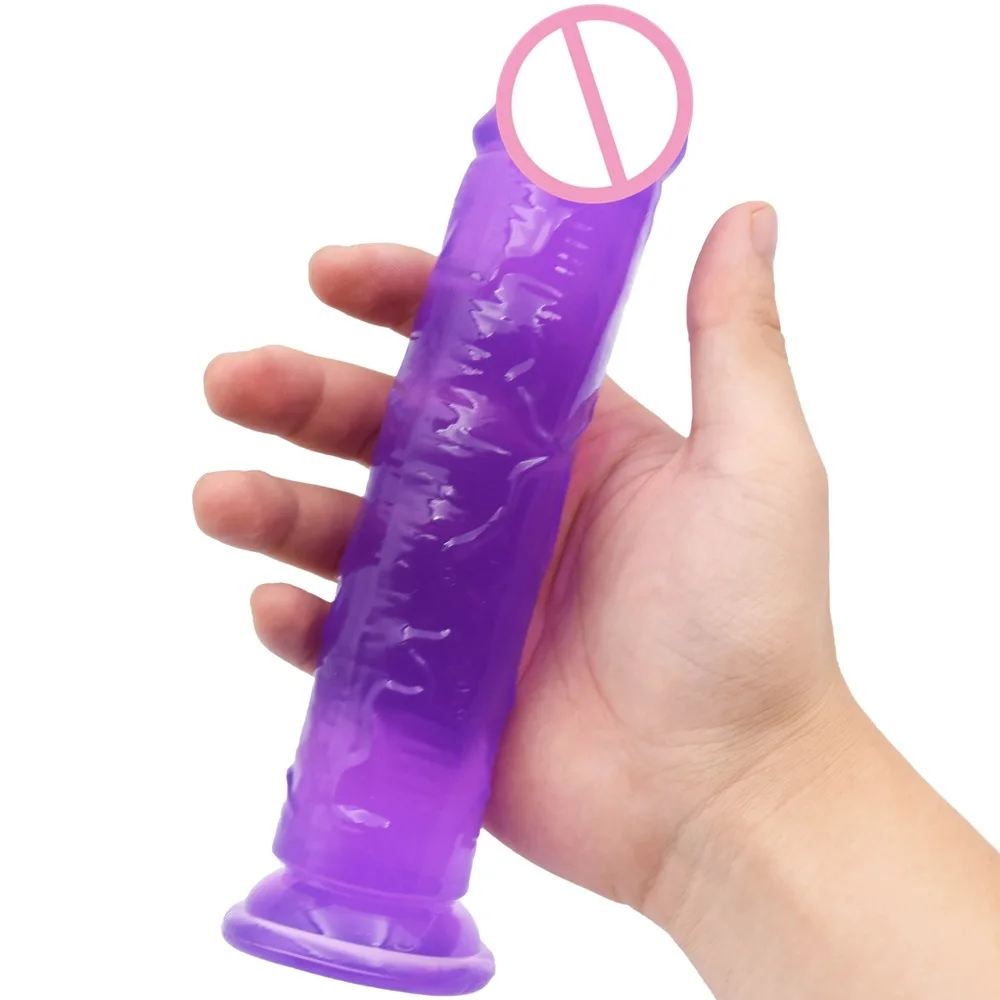 Transparent Soft Jelly Big Dildo with Suction Cup Realistic Fake Dick Penis Butt Plug Sex Toys for Woman Men Vagina Anal Massage