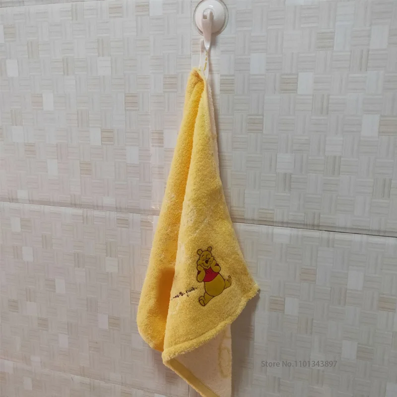 Disney Winnie the Pooh Towel Handkerchief Square Scarf Cartoon Soft Water-absorbing Quick-drying Boy Kids Hand Towel 34x34cm