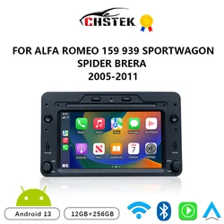 CHSTEK autoradio Android13 Carplay per Alfa Romeo 159 939 Sportwagon Spider Brera 2005-2011 navigazione multimediale Bluetooth WIFI