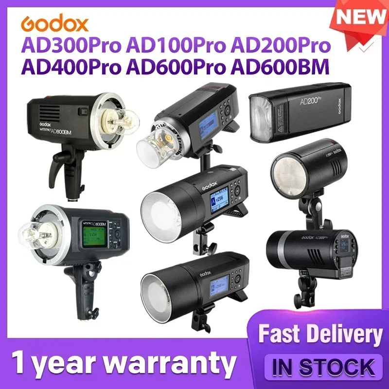 Godox AD300Pro AD100Pro AD200Pro AD400Pro AD600Pro AD600BM Outdoor Flash Light High Speed TTL For Canon Nikon DSLR Photography