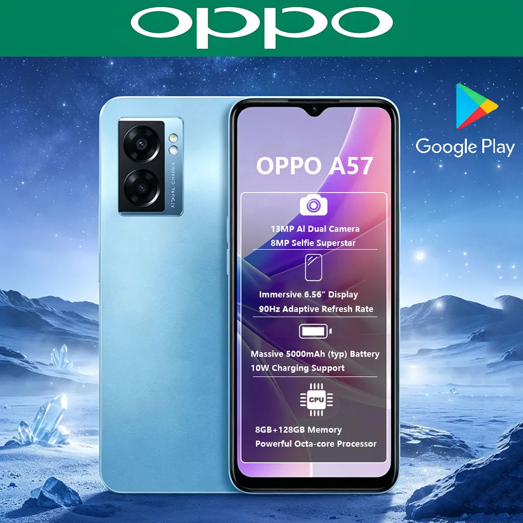 OPPO A57 New 5G Dual-SIM Unlocked Mobile Phone 8+128GB Memory 13 Million Pixels 5000mAh‌ Battery Android Smartphone for Daily Us