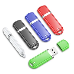 Colorful USB Flash Drive 64GB Plastic Box Pen Drive 32GB Creative Business Gifts Memory Stick 128GB 16GB 8GB 4GB 128MB Pendrive