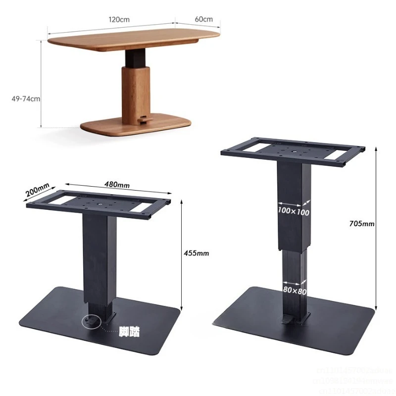 Multifunctional foot-pedal, pneumatic random stop lift, coffee table bracket hardware accessories