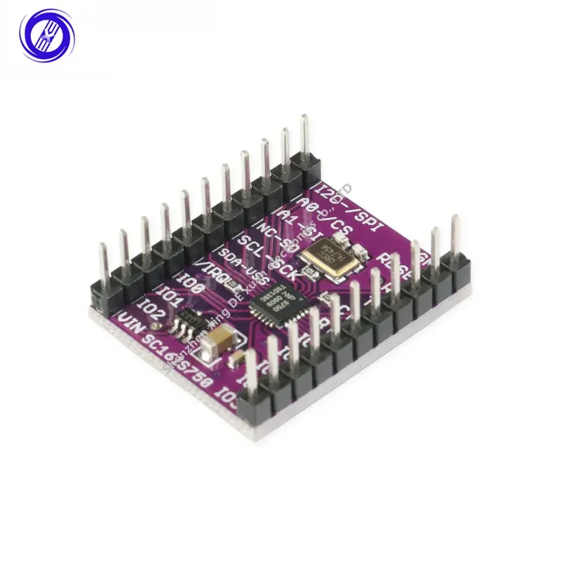 SC16IS750 Único UART Com Módulo de Conversão de Interface SPI de Ônibus I2C Para Módulo de Controle Industrial CJMCU-750 Porta IO Programável