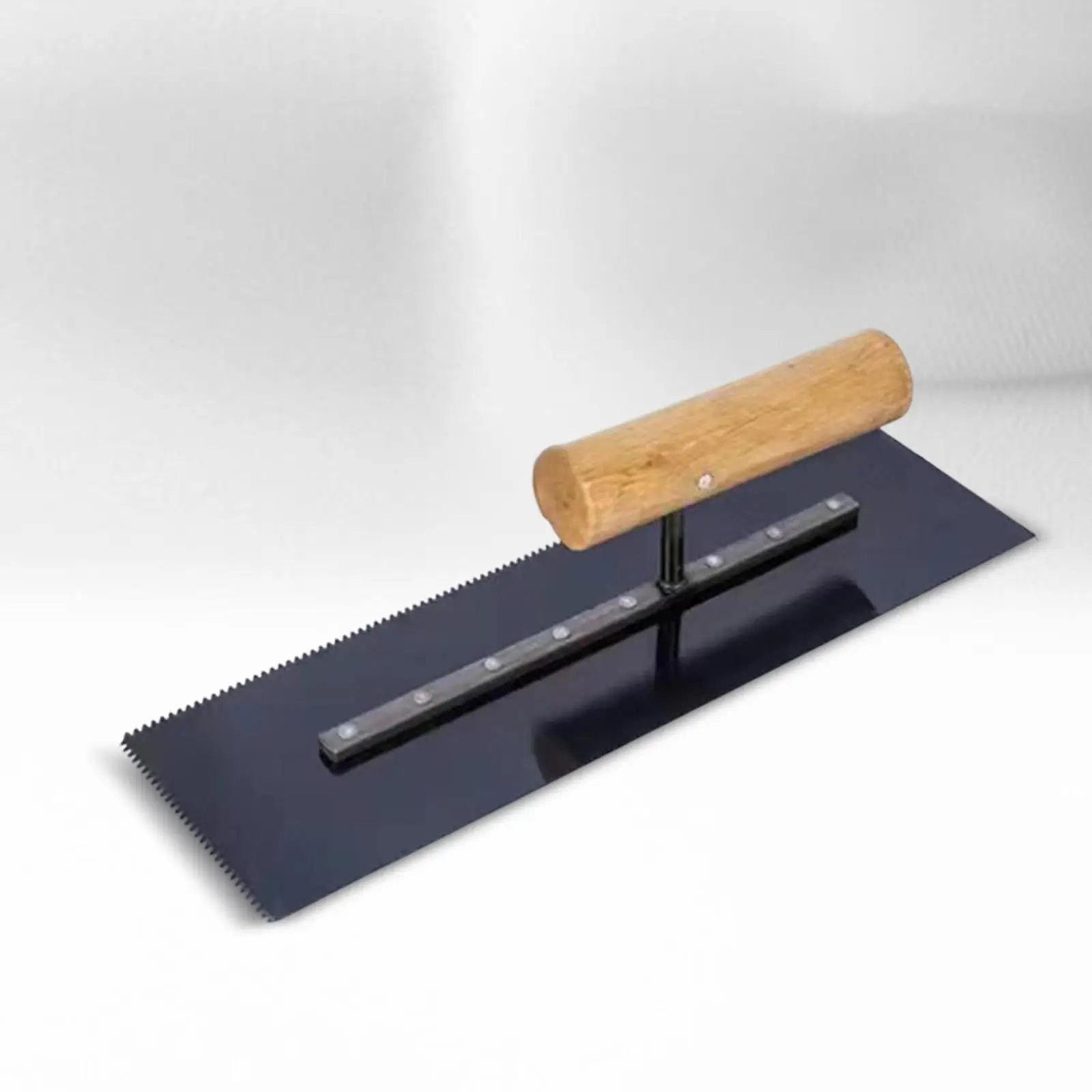 Plastering Trowel Hand Tool with Wood Handle Versatile Lightweight Professional Flooring Trowel for Cement Construction Tiling