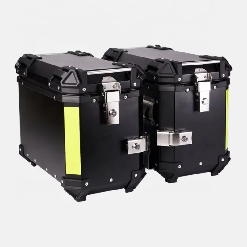 

STLF Motorcycle Exhausted Side Pannier Box Aluminium Alloy -Scooter Motor Motorbike case Baggage Luggage for Zongshen Saicoron R