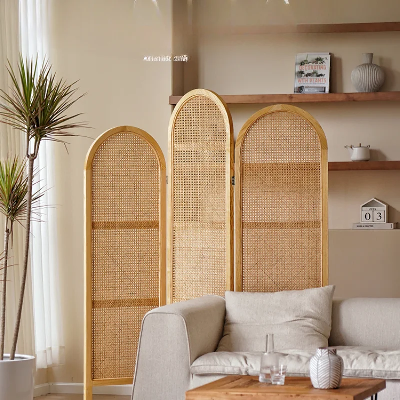 Folding screen bedroom blocking household small apartment mobile decoration folding