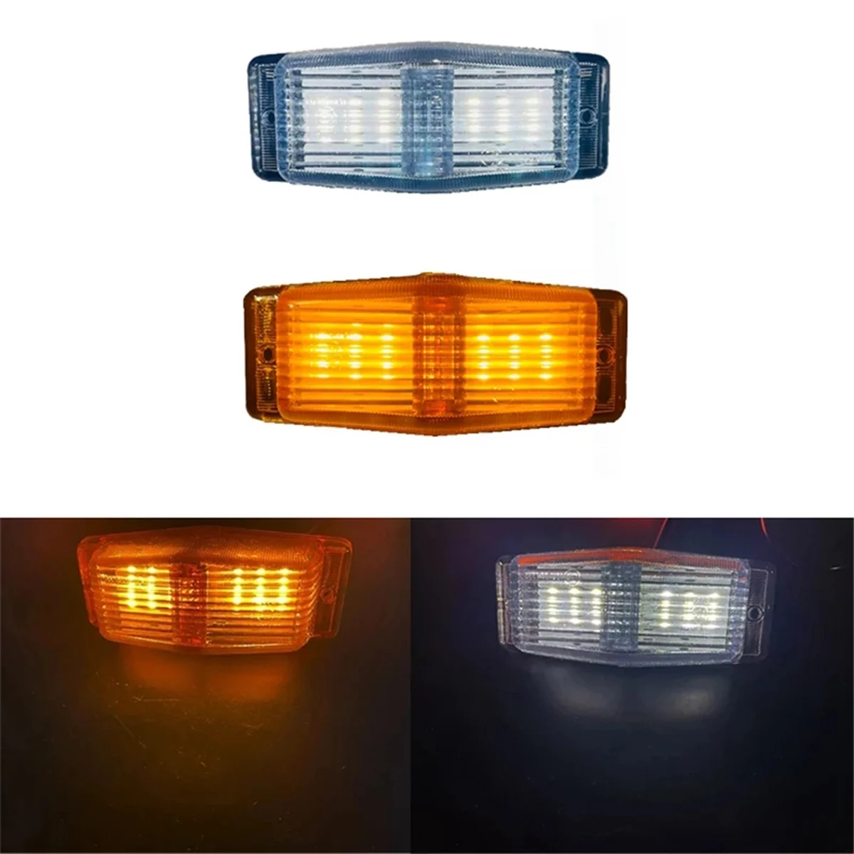 Front Grill Light LED Marker Lamp for Scania Volvo Man Benz Truck Lorry Front Double Burner Indicator Lights A