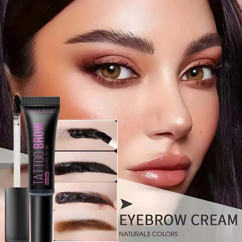眉毛タトゥー、眉毛塗布用の剥がせる染料、防水眉毛染料、眉毛強化ジェルメイクアップ、美容ツール