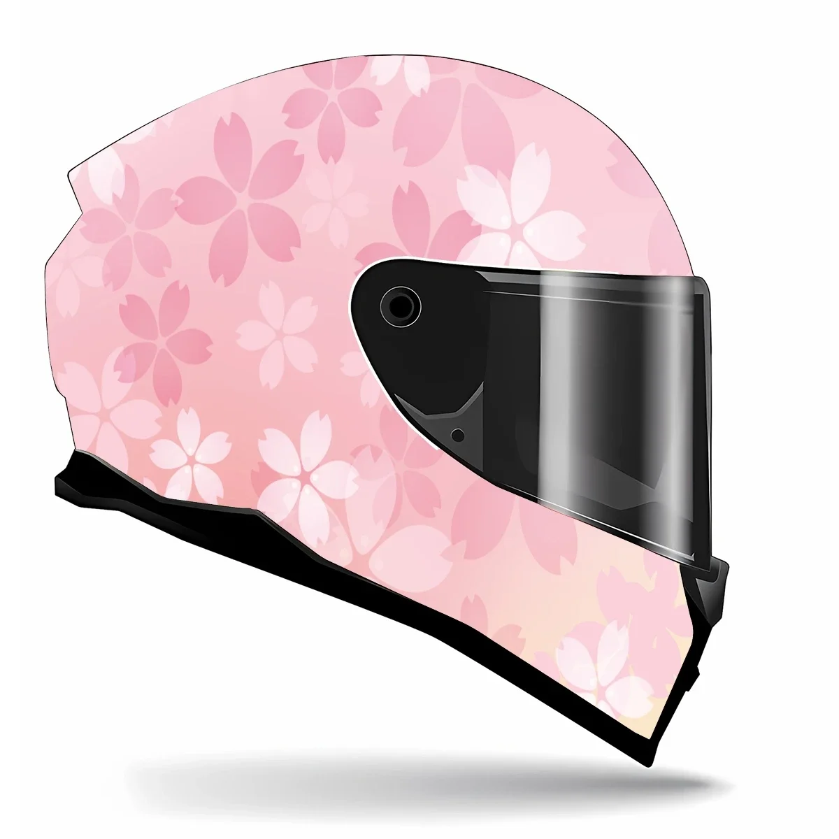 Watercolor plum blossom Full Helmet Wrap Sticker Motorcycle Helmet Racing Graphic Decal Vinyl Wrap Helmet Decor Sticker