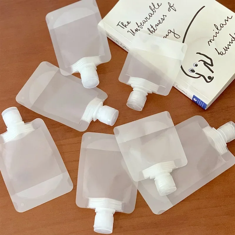Bolsa de embalaje para cosméticos, 5 piezas, 100/50/30ml, dispensador portátil de líquidos para viaje, champú, loción, bolsa de comida para bebé, bolsas rellenables