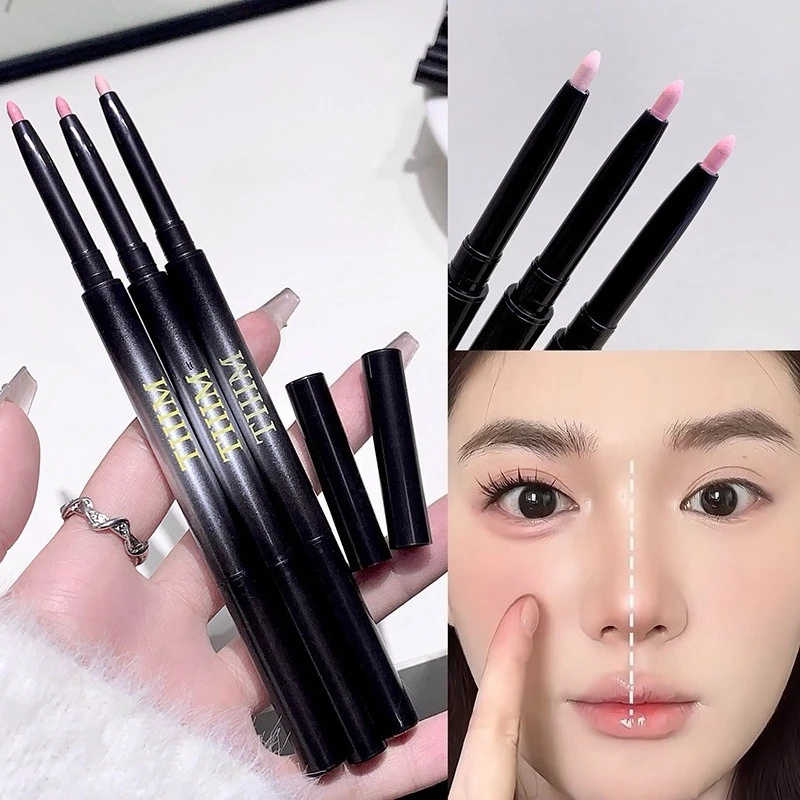 قلم تحديد عيون مزدوج الأطراف مقاوم للماء ومقاوم للتلطخ، لون طبيعي من Aegyo Sal Maker لمكياج نهاري ليلاً، مستحضرات تجميل طويلة #2