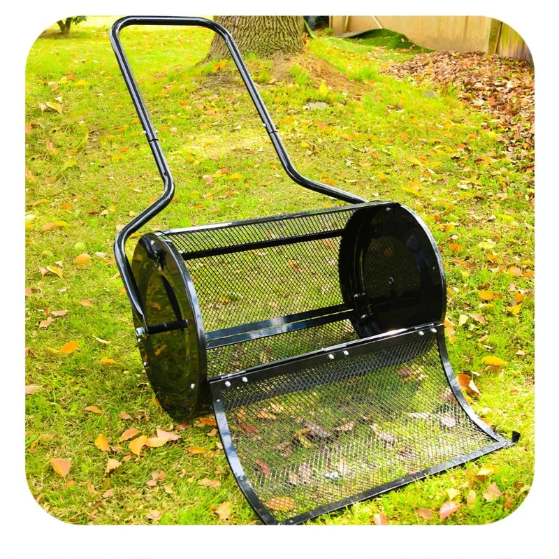 

Metal Mesh Fertilizer Spreaders Lawn and Garden Peat Moss Compost Spreaders Roller