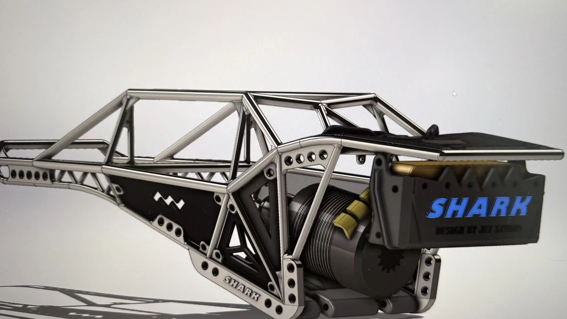 1/10 LCG Rock Crawler Shark Titanium Alloy Tube Frame 3D Printed Tube Frame,scx10 capra,2.2S,1.9S,Low Center of Gravity
