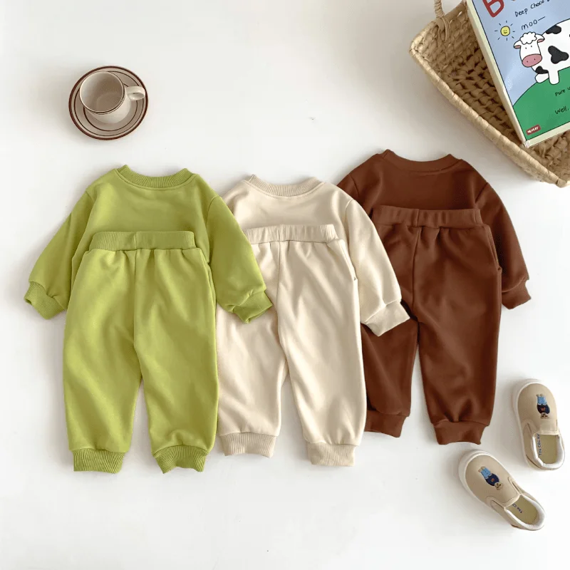 Newborn Baby Girl Boy Cotton Clothes Set Hoodie+Pant Child Long Sleeve Clothing Suit Bear Rabbit Pullover Baby Clothes 3M-2Y