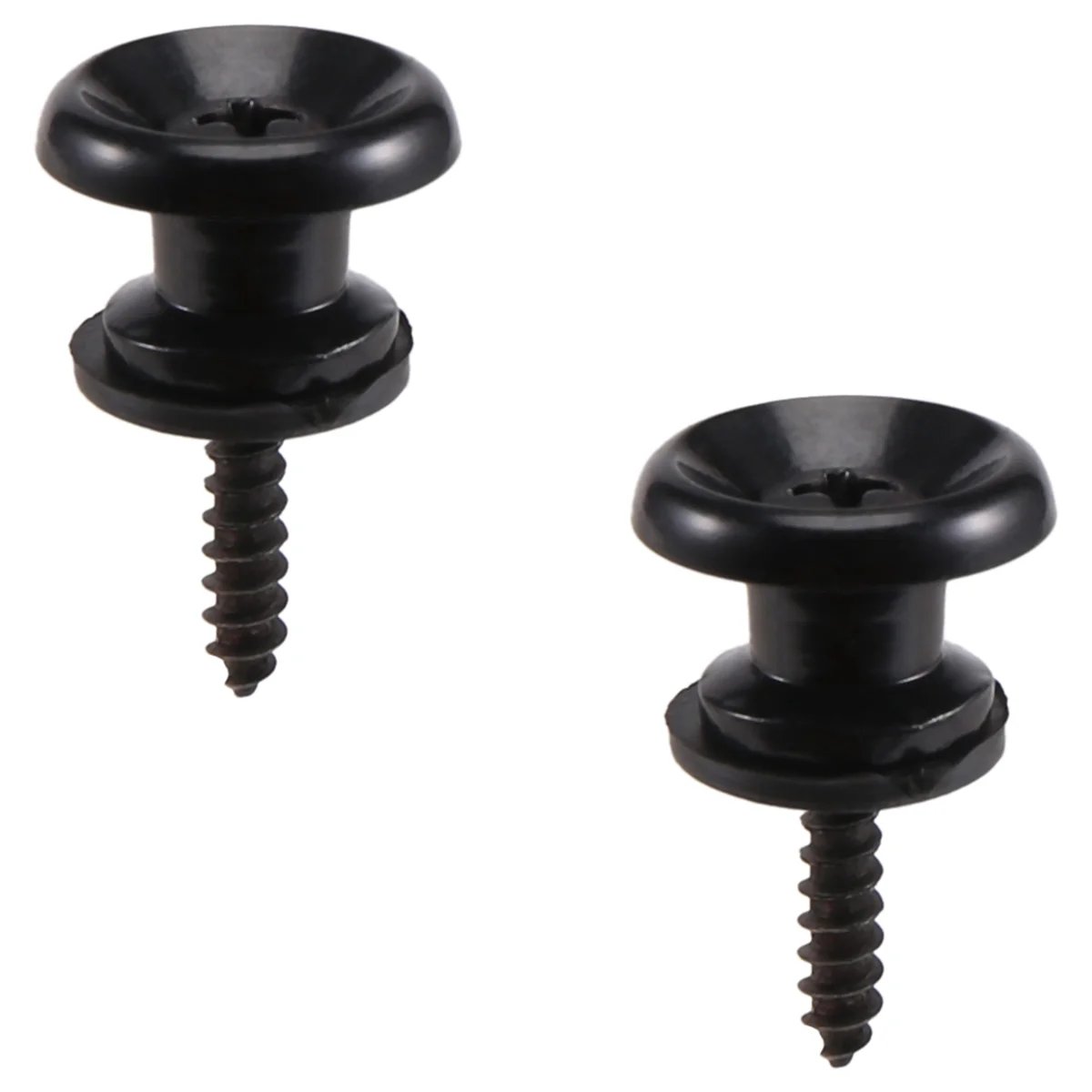 2Pcs Mushroom Head Guitar Strap Buttons Strap for Electric Acoustic Guitar Bass Parts,Black image 3