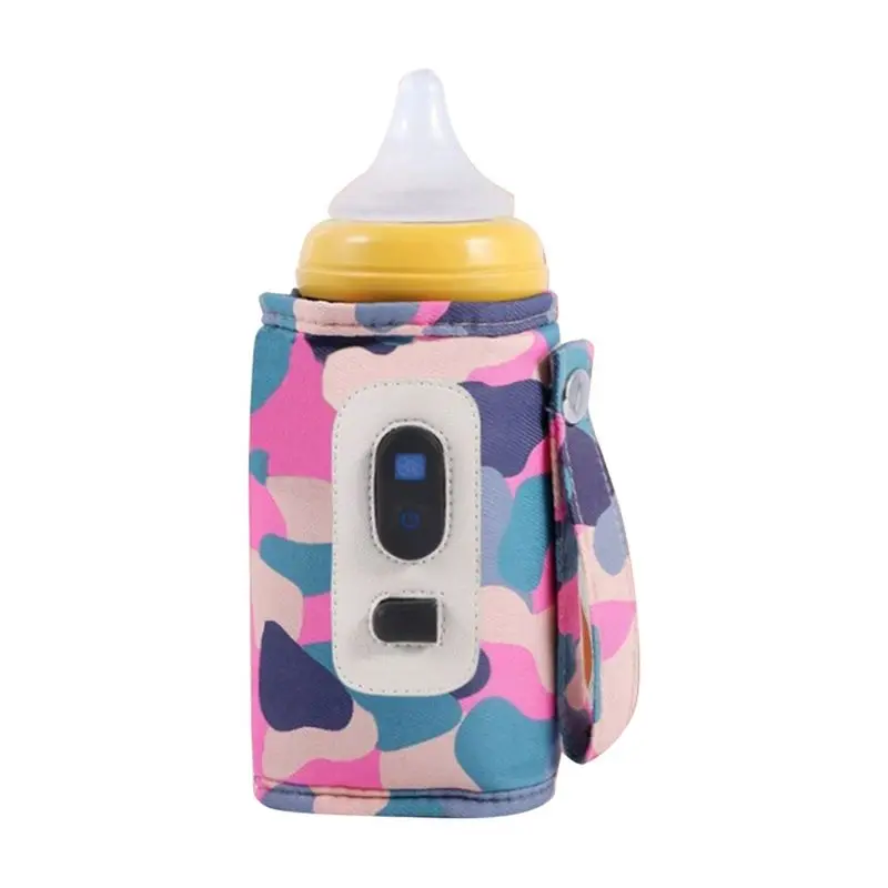 

A63T-Travel Сумка-термос для детской коляски с цифровым дисплеем и подогревателем для бутылочек - Камуфляжно-розовый