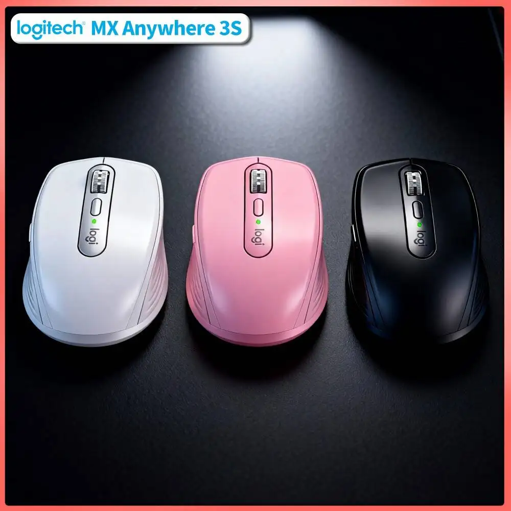 Travel-Friendly MX Anywhere 3S Mouse - 8K DPI 3-Device Bluetooth Quick Charge Perfect for Book Short Trip On-site Task Roster