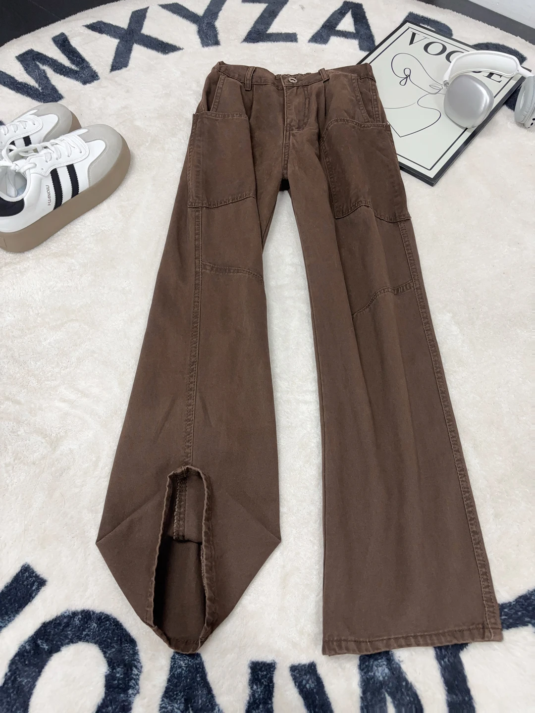 

Мужские облегающие прямые джинсы в американском стиле ретро со средней талией и застежкой-молнией, повседневные хлопковые джинсовые джинсы High Street Vibe, осень-зима